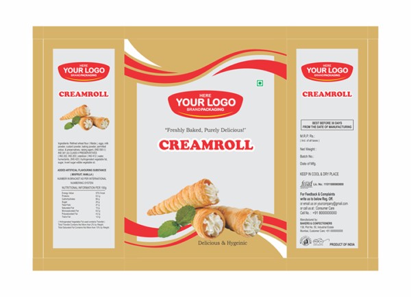 creamroll package design
